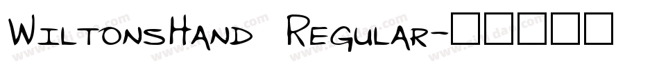 WiltonsHand Regular字体转换
